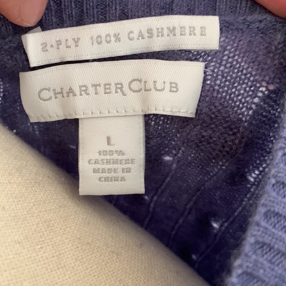 Charter Club 2 Ply 100% Cashmere sweater - Picture 7 of 9